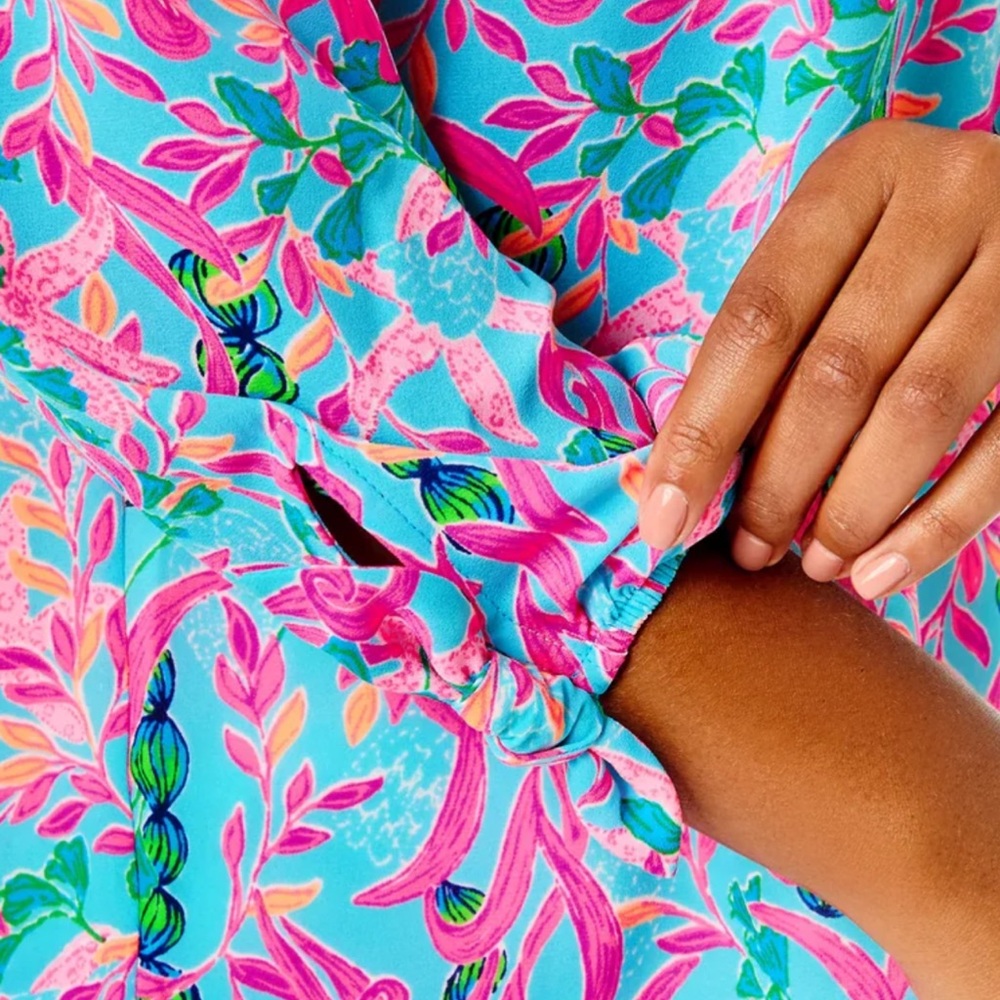 - Maryellen Off-The-Shoulder Top - Multi Seaweed Samba. - Picture 3 of 6